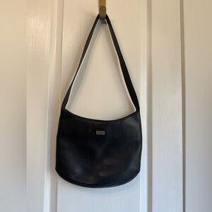 The Sak Black Leather Purse Shoulder Bag Hobo‎ Style #0066
